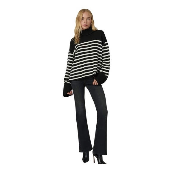 JOE’S JEANS THE MOLLY PETITE HIGH RISE FLARE IN BLACK NWT - Picture 1 of 10